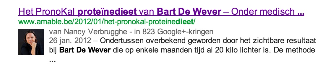 Так что если вы ищете диета Барт де Вевер, это один из результатов поиска: