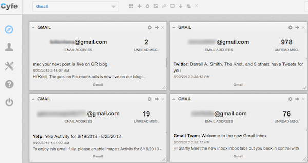 Gmail Dashboards