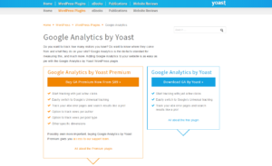 Łatwiejszym sposobem korzystania z Google Analytics w witrynie WordPress jest wtyczka Google Analytics by Yoast, dostępna jako bezpłatna wersja podstawowa lub, w celu bardziej szczegółowej analizy, jako płatna wersja premium