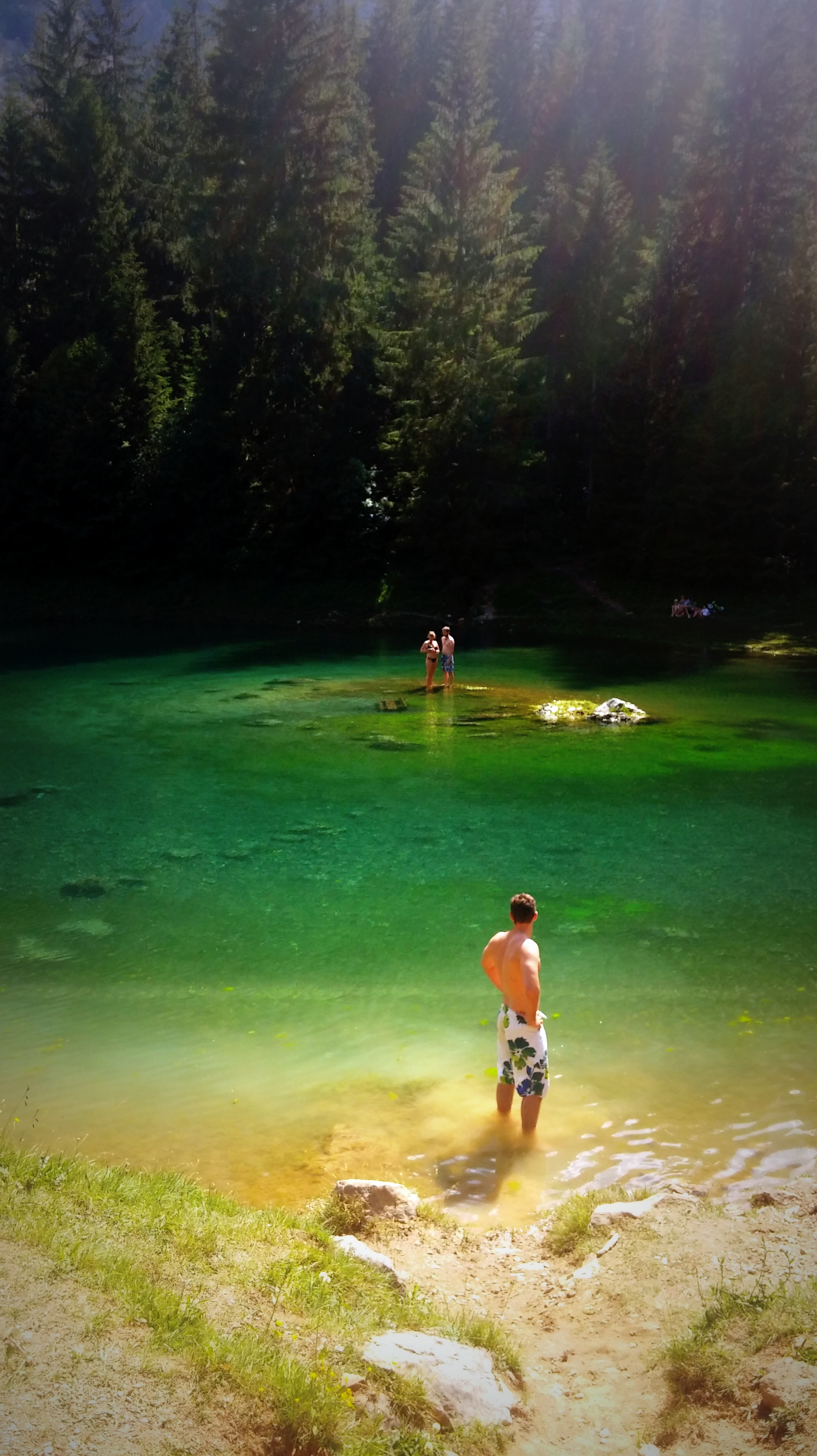 Особое Грюнер Зее, Зеленое озеро в Трагосе, Австрия, расположено в Верхней Штирии